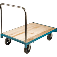 Chariot &agrave; plateforme robuste, 48" lo x 30" la, Capacit&eacute; de 2000 lb, Roues en Caoutchouc We Share Industrial Supply