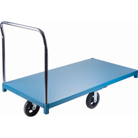 Chariot &agrave; plateforme robuste, 60" lo x 30" la x Capacit&eacute; 2000 lb, Roues en Caoutchouc We Share Industrial Supply