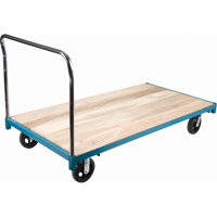 Chariot &agrave; plateforme robuste, 96" lo x 48" la, Capacit&eacute; de 2000 lb, Roues en Caoutchouc We Share Industrial Supply