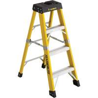 Industrial Heavy-Duty Stepladders (6400 Series), 4', Fibreglass, 300 lbs. Capacity, Type 1A We Share Industrial Supply