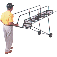 &eacute;chelles mobiles Fold-N-Store, 6 marches, Perfor&eacute;, Hauteur 60" We Share Industrial Supply