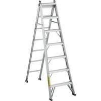 2700 Series Industrial Duty Multi-Way Ladders, 7', Aluminum, 250 lbs. Cap., ANSI 1, CSA 1 We Share Industrial Supply