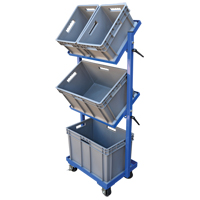 Stock Cart, Steel, 30-11/16" W x 19-1/4" D, 3 Shelves, 300 lbs. Capacity We Share Industrial Supply