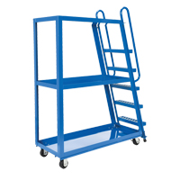 Stock Picking Cart, Steel, 21-7/8" W x 56-1/8" D, 3 Shelves, 1000 lbs. Capacity We Share Industrial Supply