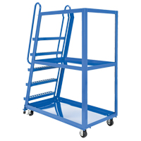 Stock Picking Cart, Steel, 27-7/8" W x 56-1/8" D, 3 Shelves, 1000 lbs. Capacity We Share Industrial Supply