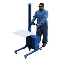 Quick Lift Platform Stacker, Electric Operated, 175 lbs. Capacity, 57" Max Lift We Share Industrial Supply