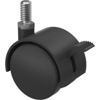 Twin Wheel Caster (300/400 Series), Swivel with Brake, 2" (51 mm) Dia., 75 lbs. (34 kg.) Capacity We Share Industrial Supply
