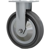 Roulette robuste, Fixe, 8" (203,2 mm), Elastom&egrave;re dur, 1000 lb (453,6 kg) We Share Industrial Supply