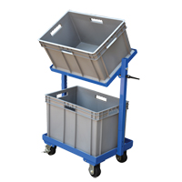 Stock Cart, Steel, 30-11/16" W x 19-1/4" D, 2 Shelves, 200 lbs. Capacity We Share Industrial Supply