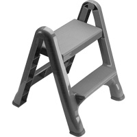 Escabeau repliable, 2 marches, 19-1/2" x 20-1/2" x Hauteur 22-3/4" We Share Industrial Supply