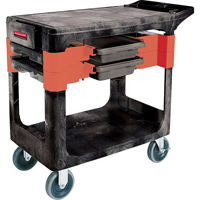 Maintenance Tool Cart, 2 Drawers, 38" L x 19-1/4" W x 33-3/8" H, Black We Share Industrial Supply