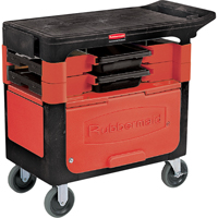 Trades Carts With Lockable Cabinet, 2 Drawers, 38" L x 19-1/4" W x 33-3/8" H, Black We Share Industrial Supply