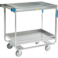 Chariots avec barres de retenue, 2 Tiers, 23" la x 37-1/4" h x 38-5/8" p, Capacit&eacute; 700 lb We Share Industrial Supply