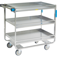 Chariots avec barres de retenue, 3 Tiers, 23" la x 37-1/4" h x 38-5/8" p, Capacit&eacute; 700 lb We Share Industrial Supply