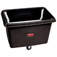 Cube Truck with Spring Platform, Polyethylene, 44-1/16" L x 31" W x 32-1/2" H, 14 cu.ft. Volume, 500 lbs. Capacity We Share Industrial Supply