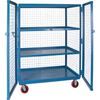 Chariot en treillis m&eacute;tallique, 3 niveaux, 51" lo x 32" la x 62,5" h, Cap. 2400 lb We Share Industrial Supply