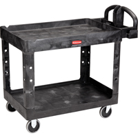Heavy Duty Utility Cart - 4546-00, 2 Tiers, 26" x 33-1/4" x 55", 750 lbs. Capacity We Share Industrial Supply