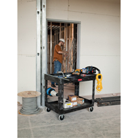 Heavy Duty Utility Cart - 4500-88, 2 Tiers, 17-1/8" x 33-1/4" x 39", 500 lbs. Capacity We Share Industrial Supply