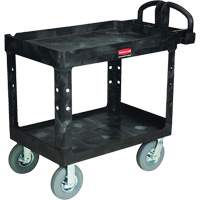 Heavy-Duty Utility Cart, 2 Tiers, 25-1/4" x 37-1/8 x 36-3/8", 500 lbs. Capacity We Share Industrial Supply