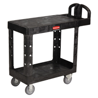Flat Shelf Heavy Duty Utility Cart - 4505-00, 2 Tiers, 17-1/4" x 38-1/10" x 38-1/2", 500 lbs. Capacity We Share Industrial Supply