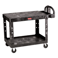 Flat Shelf Heavy Duty Utility Cart - 4525-00, 2 Tiers, 25-7/8" x 33-3/10" x 43-9/10", 500 lbs. Capacity We Share Industrial Supply
