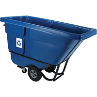 Chariot basculeur en acier, Poly&eacute;thyl&egrave;ne, 1/2 vg³, Capacit&eacute; de charge de 850 lb We Share Industrial Supply