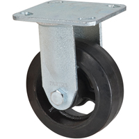 Roulette moul&eacute;, Fixe, 5" (127 mm), Caoutchouc, 440 lb (199 kg) We Share Industrial Supply