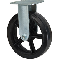 Roulette moul&eacute;, Fixe, 8" (203,2 mm), Caoutchouc, 660 lb (299 kg) We Share Industrial Supply