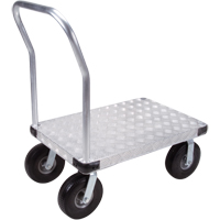 Aluminum Platform Truck, 24" W x 36" L, 1200 lbs. Cap., Flat Free Wheels We Share Industrial Supply