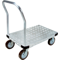 Aluminum Platform Truck, 24" W x 48" L, 4000 lbs. Cap., Polyurethane Wheels We Share Industrial Supply
