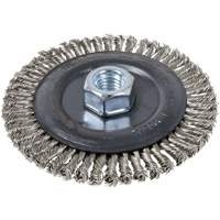 Stringer Bead Brush, 5" Dia., 0.022" Fill, 5/8"-11 Arbor, Stainless Steel We Share Industrial Supply