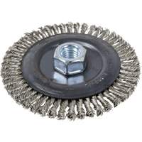 Stringer Bead Brush, 4" Dia., 0.022" Fill, 5/8"-11 Arbor, Stainless Steel We Share Industrial Supply