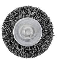 126 Shaft Mounted Crimped Radial Brush, 1-1/2", 0.02" Fill, 1/4" Shank We Share Industrial Supply