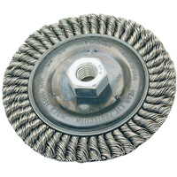 Stringer Bead Brush, 4" Dia., 0.022" Fill, 5/8"-11 Arbor, Steel We Share Industrial Supply