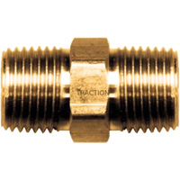 Hex Nipple, Brass, 3/8" x 1/4", NPT x NPT We Share Industrial Supply