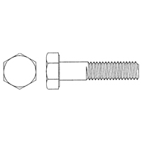Vis d'assemblage &agrave; t&ecirc;te hexagonale, 1/2"-13 dia., 1" lo, Ordinaire, Cors&eacute;, Grade 5 We Share Industrial Supply