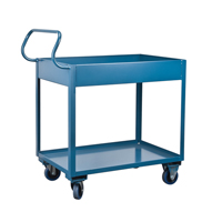 Deep Lipped Service Cart, 2 Tiers, 24" W x 47" H x 36" D, 1200 lbs. Capacity We Share Industrial Supply