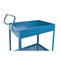 Deep Lipped Service Cart, 2 Tiers, 24" W x 47" H x 36" D, 1200 lbs. Capacity We Share Industrial Supply
