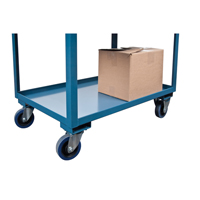 Deep Lipped Service Cart, 2 Tiers, 24" W x 47" H x 36" D, 1200 lbs. Capacity We Share Industrial Supply