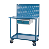 Mobile Service Cart, 2 Tiers, 24" W x 57" H x 40" D, 1200 lbs. Capacity We Share Industrial Supply