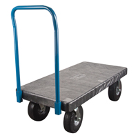 Chariots &agrave; plateforme en plastique, 60" lo x 30" la, 900 lb cap, Roues Anticrevaison We Share Industrial Supply