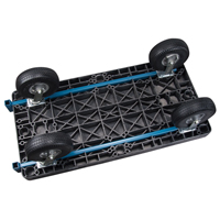 Chariots &agrave; plateforme en plastique, 60" lo x 30" la, 900 lb cap, Roues Anticrevaison We Share Industrial Supply