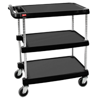myCart Utility Cart, 3 Tiers, 16" x 35-1/2" x 27", 400 lbs. Capacity We Share Industrial Supply