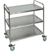 Shelf Cart, 3 Tiers, 21" W x 37" H x 23-1/2" D, 200 lbs. Capacity We Share Industrial Supply