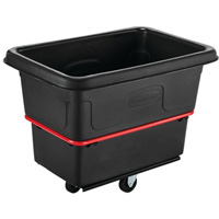 Heavy-Duty Utility Truck, Black Recycled Plastic, 26"/38-3/8" L x 26"/38-2/5" W x 28-1/4"/28-3-10" H, 8 cu. Ft. Volume, 700 lbs. Capacity We Share Industrial Supply
