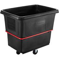 Heavy-Duty Utility Truck, Black Recycled Plastic, 44-3/8" L x 31" W x 38-1/4" H, 16 cu. ft. Volume, 1000 lbs. Capacity We Share Industrial Supply