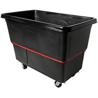Heavy-Duty Utility Truck, Black Recycled Plastic, 59"/34-5/8" L x 34"/59-1/64" W x 42-1/16"/42-7/8" H, 27 cu. ft. Volume, 1200 lbs. Capacity We Share Industrial Supply