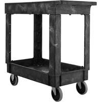 Flat Handle Utility Cart, 2 Tiers, 34" x 31-1/4" x 16", 500 lbs. Capacity We Share Industrial Supply