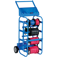 Portable Wire Reel Caddy, Steel, 11 Rod, 19-1/2" W x 43-1/4" H x 17-1/2" D, 150 lbs. Capacity We Share Industrial Supply