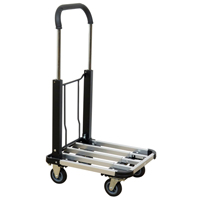 Folding Handle Platform Truck, Aluminum, 300 lbs., 28" L x 16" W, 37.75" High We Share Industrial Supply